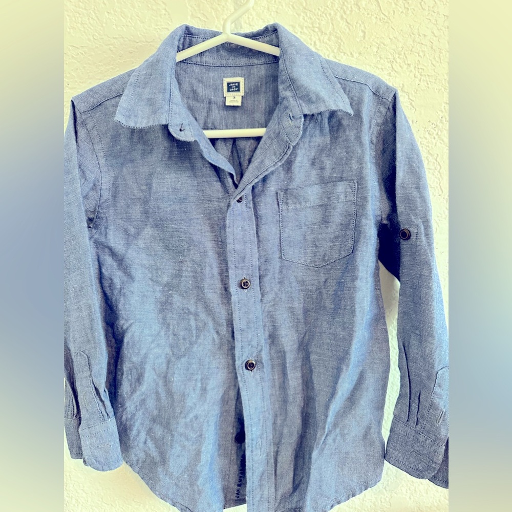 EUC| Janie and Jack, Cool Blue Denim Button Up | 3T